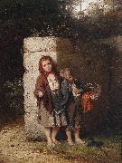 Johann Georg Meyer Bettelnde Kinder oil on canvas